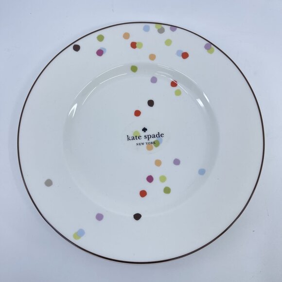 kate spade market street confetti pattern dinner plates set of 4 9 1/2" - Picture 3 of 5